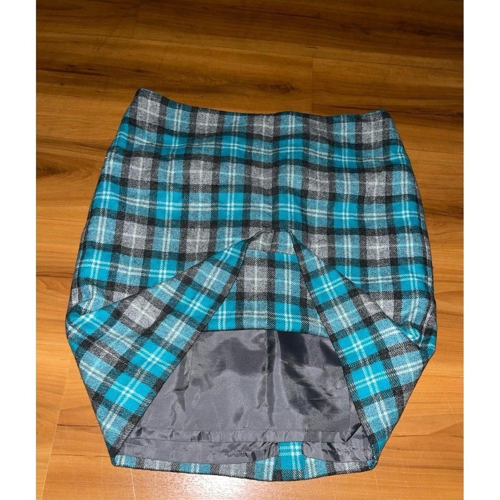 Womens Talbots Wool Blend Plaid Academia Casual Pencil Skirt - Picture 4 of 6
